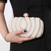White Black Polyester Water Droplets Square Evening Bags main image 1