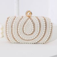 White Black Polyester Water Droplets Square Evening Bags sku image 2
