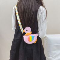 Kid's Silica Gel Cartoon Cute Dumpling Shape Zipper Shoulder Bag Crossbody Bag main image 5