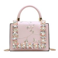 Women's Small All Seasons Pu Leather Flower Elegant Vintage Style Square Magnetic Buckle Handbag main image 3