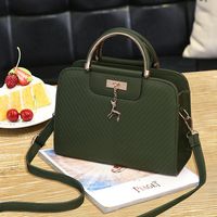Women's Large Pu Leather Solid Color Elegant Zipper Handbag sku image 10