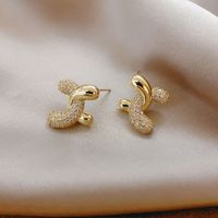 1 Pair Vintage Style Simple Style C Shape Solid Color Inlay Alloy Rhinestones Ear Studs main image 6
