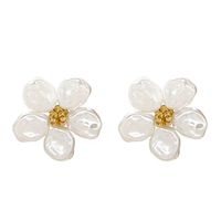1 Pair Simple Style Flower Plating Alloy Ear Studs main image 2