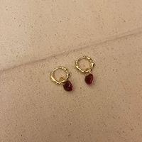 1 Pair Sweet Heart Shape Plating Copper Earrings main image 3