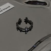 Lässig C-form Ananas Kupfer Zirkon Offener Ring In Masse sku image 1