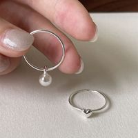 Sweet Heart Shape Sterling Silver Open Rings Rings In Bulk main image 3