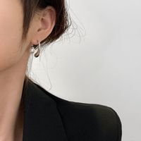 1 Pair Simple Style Geometric Plating Artificial Pearl Alloy Earrings main image 1