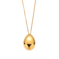 Simple Style Water Droplets Alloy Copper Plating Pendant Necklace main image 2