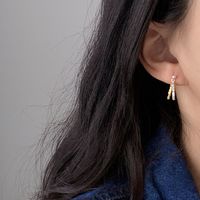 1 Pair Simple Style Geometric Plating Sterling Silver Earrings main image 3