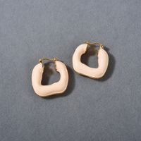 1 Pair Basic Classic Style Geometric Enamel Copper Earrings sku image 1