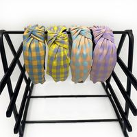 Retro Plaid Cloth Hair Band main image 4