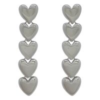 Wholesale Jewelry Simple Style Heart Shape Alloy Plating Drop Earrings main image 5