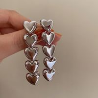 Wholesale Jewelry Simple Style Heart Shape Alloy Plating Drop Earrings sku image 1