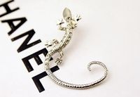 1 Pièce Style Vintage Gecko Incruster Alliage Strass Clips D'oreille sku image 2