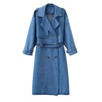 Femmes Décontractée Couleur Unie Poche Double Boutonnage Manteau Trench-coat main image 5