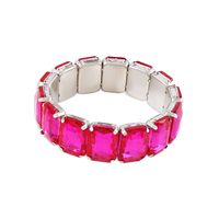 Glam Modern Style Sweet Solid Color Alloy Inlay Zircon Women's Bangle sku image 2