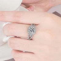 Ig Style Shiny Square Alloy Plating Inlay Zircon Women's Rings 1 Piece main image 2