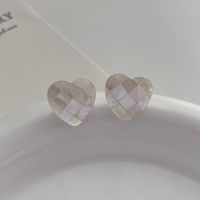 Simple Style Round Square Heart Shape Shell Polishing Women's Ear Studs 1 Pair main image 2