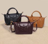 Women's Small Pu Leather Solid Color Vintage Style Dumpling Shape Zipper Shoulder Bag Handbag Crossbody Bag main image 1
