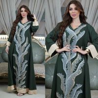 Ab330 Muslim Robe Sequin Embroider Fashion Abaya Middle East Women's Clothing Arab Clothing Home Leisure main image 2