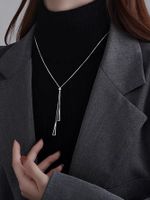 Elegant Solid Color Zinc Alloy Chain Women's Necklace main image 4