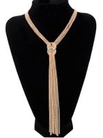 Lady Solid Color Zinc Alloy Tassel Women's Sweater Chain main image 1