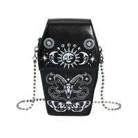 Women's Pu Leather Letter Butterfly Skull Vintage Style Classic Style Sewing Thread Square Magnetic Buckle Crossbody Bag sku image 2