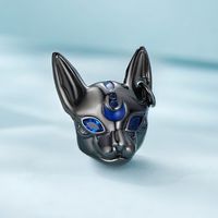 Casual Animal Cat Sterling Silver Inlay Zircon Jewelry Accessories main image 4
