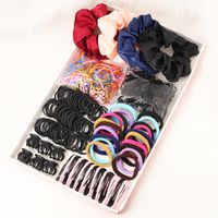 Fashion Flower Plastic Hair Clip Hair Tie 1 Set sku image 17