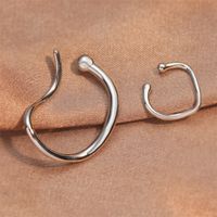 Fashion Solid Color Copper Plating Hoop Earrings 1 Pair sku image 1