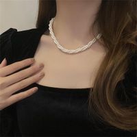 Elegant Solid Color Imitation Pearl Women's Necklace main image 4