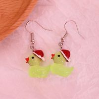 Wholesale Jewelry Cute Duck Resin Drop Earrings sku image 7