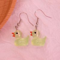 Wholesale Jewelry Cartoon Style Duck Resin Drop Earrings sku image 10