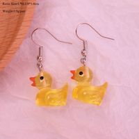 Wholesale Jewelry Cartoon Style Duck Resin Drop Earrings sku image 11