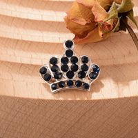Elegant Glam Krone Feder Blume Kupfer Überzug Inlay Künstliche Perlen Zirkon Frau Broschen 1 Stück main image 3