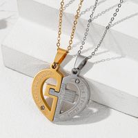 Ig Style Romantic Commute Heart Shape Stainless Steel Pendant Necklace sku image 2