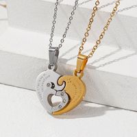 Ig Style Romantic Commute Heart Shape Stainless Steel Pendant Necklace sku image 3