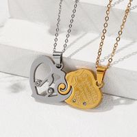 Ig Style Romantic Commute Heart Shape Stainless Steel Pendant Necklace sku image 5