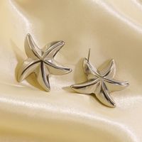 1 Pair Casual Marine Style Starfish 304 Stainless Steel 14K Gold Plated Ear Studs main image 4