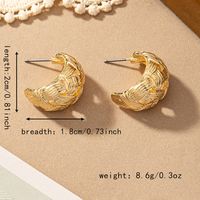 1 Pair Retro Classic Style Geometric Plating Alloy 14k Gold Plated Ear Studs main image 2
