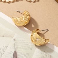 1 Pair Retro Classic Style Geometric Plating Alloy 14k Gold Plated Ear Studs main image 4