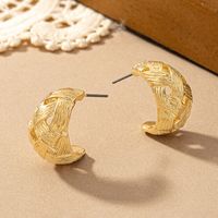 1 Pair Retro Classic Style Geometric Plating Alloy 14k Gold Plated Ear Studs sku image 1