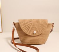 Women's Medium Polyester Solid Color Vintage Style Classic Style Square Magnetic Buckle Jelly Bag sku image 1