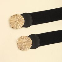 Vacation Modern Style Classic Style Round Pu Leather Alloy Buckle Women's Woven Belts main image 7