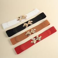 Vacation Modern Style Classic Style Mushroom Pu Leather Alloy Buckle Women's Woven Belts main image 1