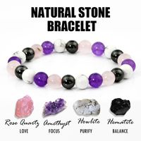 Casual Handmade Solid Color Artificial Gemstones Natural Stone Beaded Handmade Bracelets main image 4