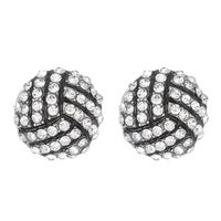 1 Pair Streetwear Sports Basketball Football Inlay Alloy Artificial Diamond Ear Studs sku image 6
