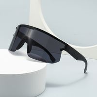 Modern Style Solid Color Pc Special-shaped Mirror Patchwork Half Frame Women's Sunglasses main image 1