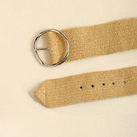 Vacation Modern Style Classic Style Solid Color Alloy Straw Buckle Women's Woven Belts main image 7