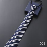 Simple Style Stripe Solid Color Polyester Yarn Men's Tie sku image 3